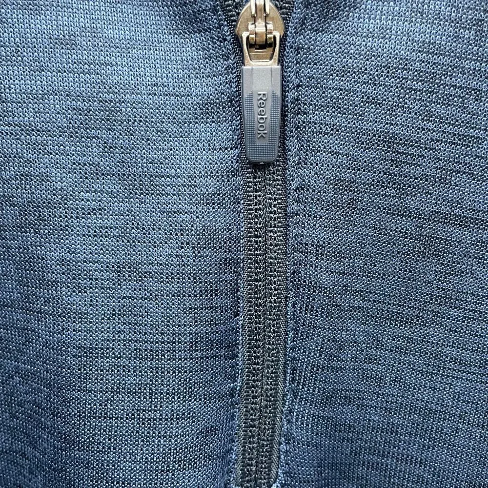 Reebok Men’s Blue Quarter Zip SpeedWick Heavy Knit Pullover Size 3XLT